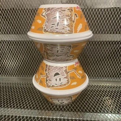 Conjunto de 4 NOVAS tigelas de cereais Kellogg’s mini trigo fosco brilho no escuro 2016 - Imagem 1 de 4