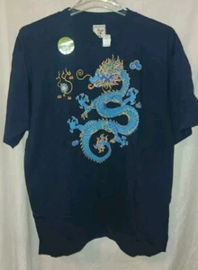 NWT Alore USA Made XL Liberty Graphics Dragon Oriental 100% Cotton Tshirt - Picture 1 of 7