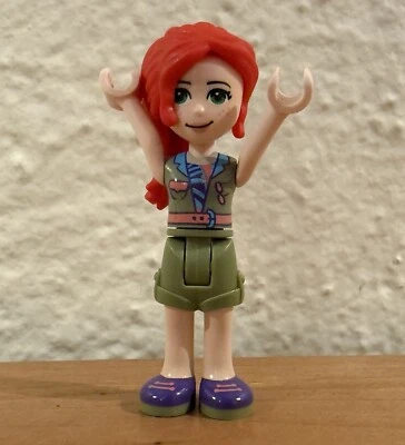 LEGO Friends Minifiguras - Mia Pelo Rojo Verde Mono Púrpura Zapatos Foto 1 de 4
