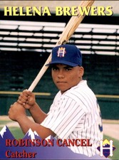 1995 Helena Brewers Team Issue #25 Robinson Cancel Mayaguez Puerto Rico PR Card
