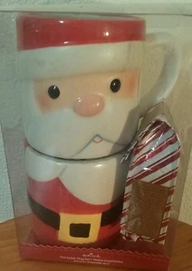 Hallmark Holiday Stapelbar Weihnachtsmann Becher Set mit Schokolade Pfefferminz Kaffee - Bild 1 von 5