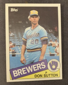 1985 Topps #729 Don Sutton HOF Milwaukee Brewers - Bild 1 von 2