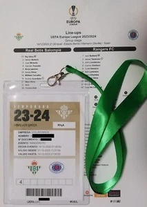 Presseakkreditierung UEFA Europa League 14.12.2023 Real Betis Sevilla Rangers FC - Picture 1 of 6