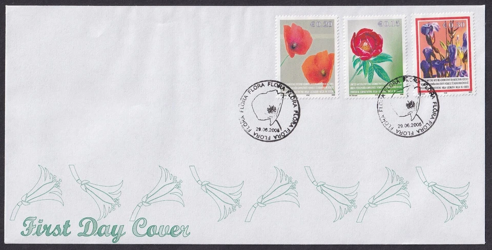 Kosovo, 2005, flora, flores, FDC Foto 1 de 1