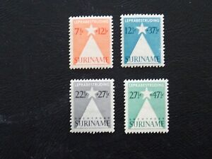 Netherlands Surinam Stamps SG343/46 anti leprosy fund postage and Air 1947 LMM