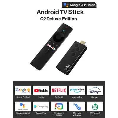 G96 Android 13.0 4K Smart TV Stick 2GB+16GB Dual WiFi HDMI Dongle w/ Remote - Image 1 of 4