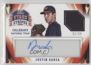 2015 Panini Stars and Stripes Materials Signatures /99 Justin Garza #51 Auto