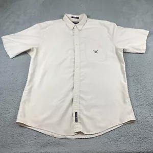Vintage Chaps Ralph Lauren Shirt Mens XLT XL Tall Bone 90's Golf Rayon Blend - Picture 1 of 12