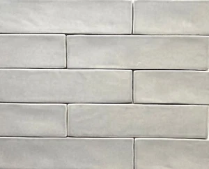 2.5" x 10" Soft Gray Artisan Finish Glossy Spanish Porcelain Tile (one Piece) - Picture 1 of 5