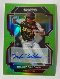 2022 Prizm Draft Picks Drake Baldwin Lime Green Prizm Auto 21/23 - Picture 1 of 3