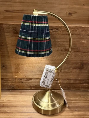 Ralph Lauren inspired Laura Ashley Plaid Shade Touch Table Lamp Brass - Image 1 of 4