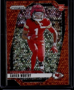2024 Panini Prizm #399 Xavier Worthy Orange Disco Prizm - Foto 1 di 2