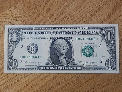 2013 B RARE DUPLICATE FORT WORTH $1 STAR NOTE UNC/GEM B06159608* 2 OF 3 Cons SER - Image 1 of 4