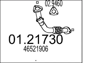 MTS 01.21730 Exhaust Pipe for FIAT - Bild 1 von 3