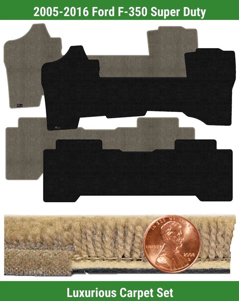 Juego de alfombrillas de lujo personalizadas para Ford F-350 Super Duty 2005-2016 (2 piezas) #M00 Foto 1 de 4