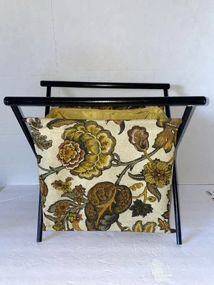 Carrito de Costura Vintage Bolso Cesta de Tejer Soporte de Hilo Marco de Madera Retro Mod Foto 1 de 4