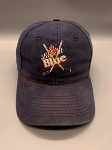Labatt Blue Hat Cap Strap Back Blue Hockey Beer College Party Frat Dad Mens - Picture 1 of 12