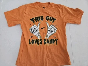 Boys XS Halloween This Guy Loves Candy T Shirt 4 / 5 - Picture 1 of 5