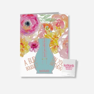 Bud Bouquet Birthday Card "A Bud Bouquet On Your Birthday" by KushKards - Picture 1 of 2