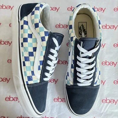 Vans Old Skool Topacio Azul Cuadros Hombres Talla 13 Excelente Estado Foto 1 de 4