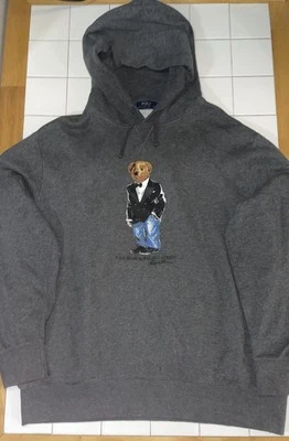 Ralph Lauren Polo Gris Carbón ESMOQUIN OSO Sudadera con Capucha XXL 2XL Foto 1 de 4