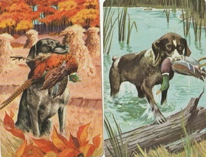 Pair of Hunting Dogs with Game, Swap Cards - Bild 1 von 1