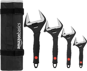 4-Piece Plumbing Adjustable Wrench with Soft Grip, Wide Mouth, Includes 6-Inch ( - Picture 1 of 12