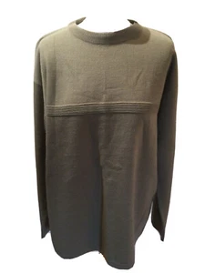 Mens Refined Lifestyle Beige Round Neck Pullover Jumper U.K. Large T4869 - Picture 1 of 7