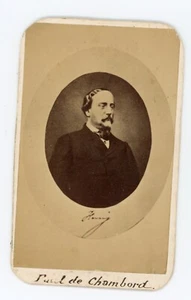 PHOTO CDV photographie Paris, Le comte de Chambord Henri d'Artois - Imagen 1 de 2