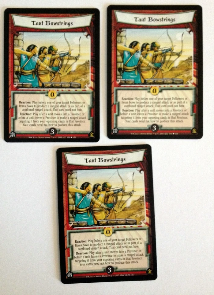 Taut Bowstrings (3) L5R Legend of the Five Rings CCG Winds of Change WoC - Image 1 of 1