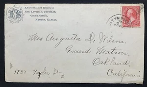 Gran Matrona, Carta de la Estrella del Este con sello de 2 centavos RARO 1895 G. Washington - Imagen 1 de 5