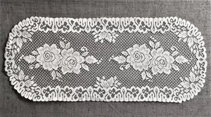 Victorian Rose Lace Table Runner White 15" x 36" Livingroom Bedroom Dining Room - Bild 1 von 4