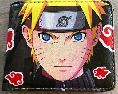 Porte Monnaie Naruto Motif Visage De Naruto Et Nuages Akatsuki • 13.99€