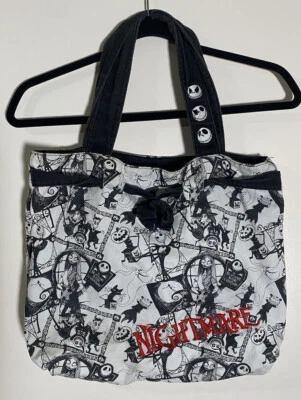 Nightmare Before Christmas Tote Bag Off White And Black - Image 1 of 4