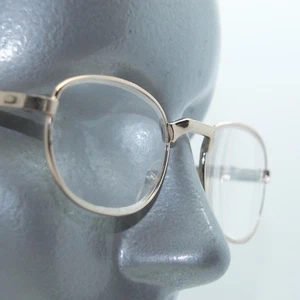 Reading Glasses Petite Oval Wire Angle Bridge Gold Metal Frame +1.75 Lens - Imagen 1 de 4