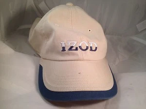 IZOD Tan/Blue Golf Trucker Hat Cap Ballcap Adjustable Clasp - Picture 1 of 4