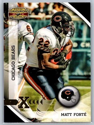 2010 PANINI GRIDIRON GEAR FOOTBALL 28 MATT FORTE GOLD X 84/100 BEARS - Image 1 of 2