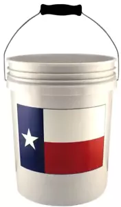 Secchiello bandiera Leaktite Texas con impugnatura in schiuma - 5 galloni - Foto 1 di 3