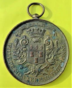 Medalla FRANCIA 1884 MUSIC AWARD VILLE DE MONTERLAU Ø 50,0mm- 59,5gr - Imagen 1 de 5