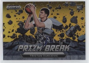 2023-24 Panini Prizm Draft Picks Break Gold /10 Tristan Vukcevic #14 Rookie RC