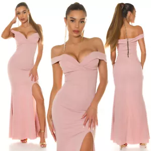 Sexy Koucla Off The Hombro Side Abertura Largo Vestido de Noche 8183 - Imagen 1 de 44