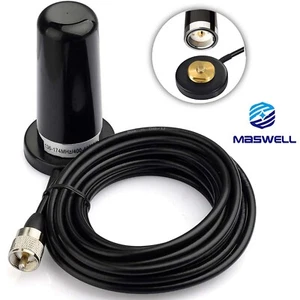 Dual Band VHF UHF 136-174MHz 400-470MHz Ham Radio Antenna NMO Mount PL259 Male - Picture 1 of 9