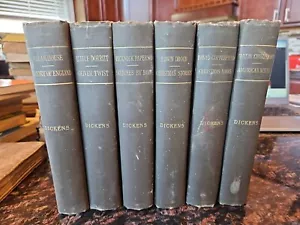ANTIQUE, Dickens Set of 6, Illustrated, Printed By NY Exchange Printing Company - Picture 1 of 12