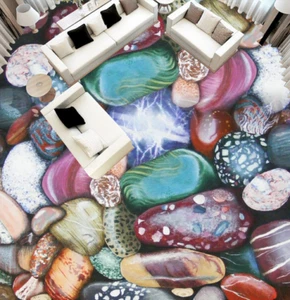 3D Graffiti Stones 864 Floor WallPaper Murals Wall Print Decal AJ WALL CA Lemon - Picture 1 of 7