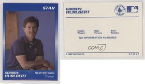 1990 Star New Brittain Red Sox Gordon Hurlbert #27
