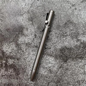 Bolígrafo de acción de perno de aleación de titanio EDC bolígrafo de bolsillo oficina escritura de negocios - Imagen 1 de 7