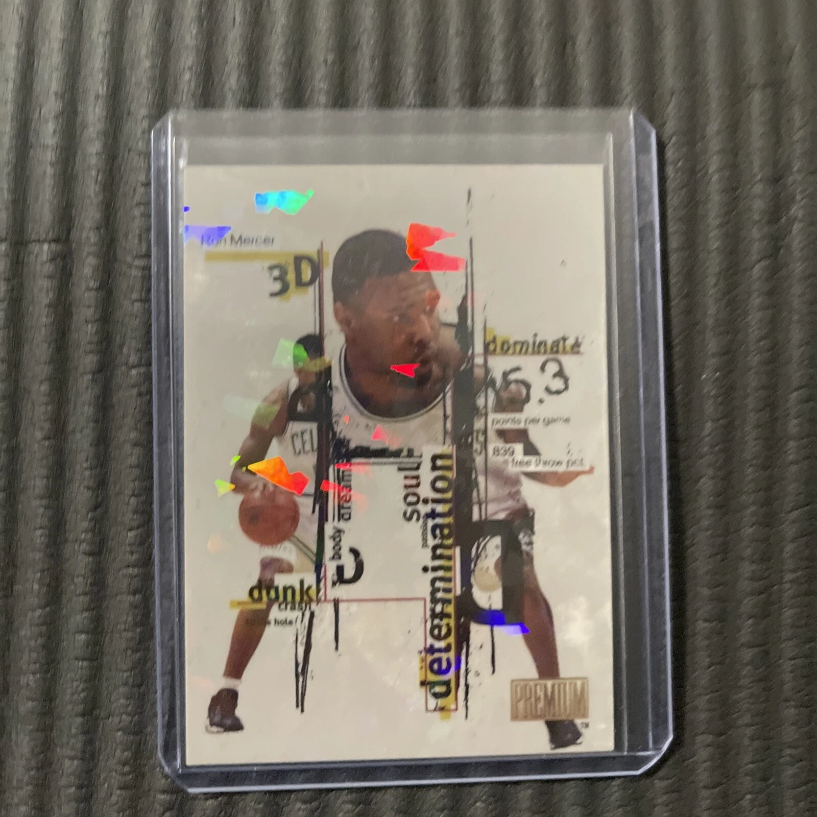 1998-99 Skybox Premium 3D Ron Mercer#6 DDD HOF