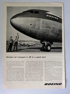 Anuncio impreso vintage de Boeing Jet Transport 707 Seattle - Imagen 1 de 3
