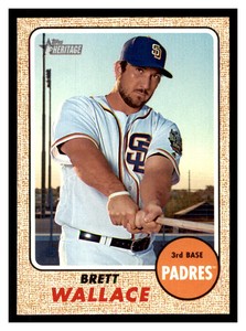 2017 Topps Heritage #163 BRETT WALLACE San Diego Padres ~D4C