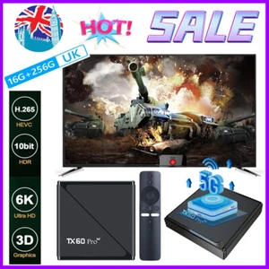 2025 Android 16.0 TV Box 16+256GB HD Media Player 14K 2.4G/5GHz WIFI Bluetooth - Picture 1 of 9